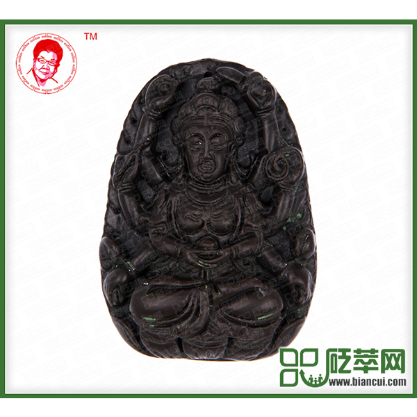 磁性砭石佛像掛件,砭石掛墜圖1