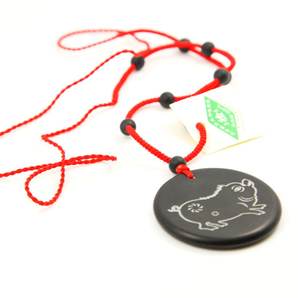 砭石生肖豬圓佩圖3