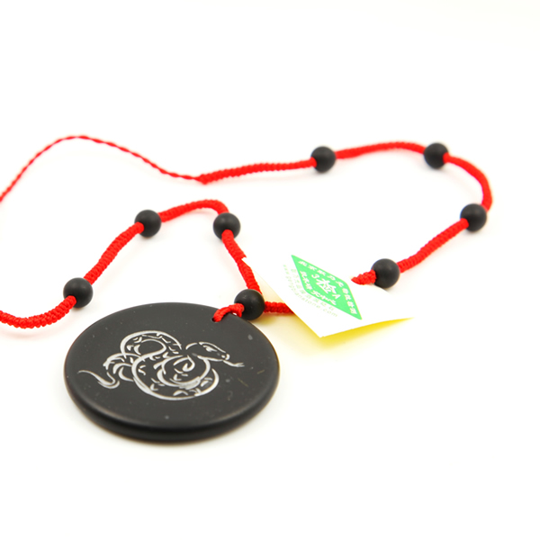 砭石生肖蛇圓佩圖2