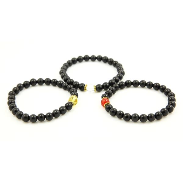 泗濱砭石三色三排手鏈,砭石手鏈圖2