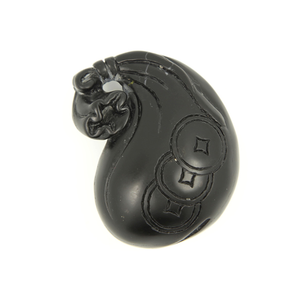 泗濱砭石錢袋把件圖2