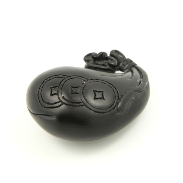 泗濱砭石錢袋把件圖3