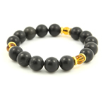 泗濱砭石13mm黃水晶手鏈