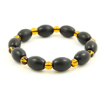 泗濱砭石米珠黃水晶手鏈