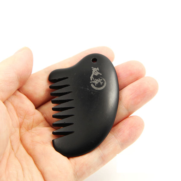 泗濱砭石迷你梳掛件,砭石梳子圖5