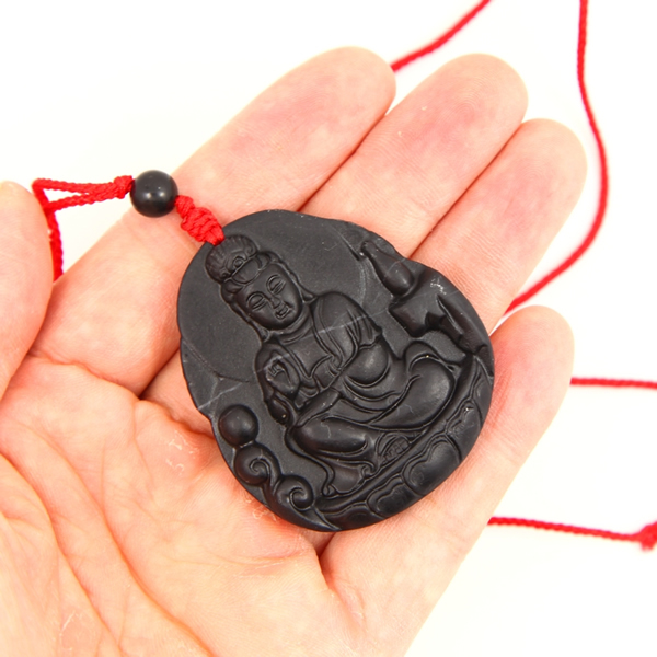觀音砭石項墜/吊墜,砭石掛墜圖4