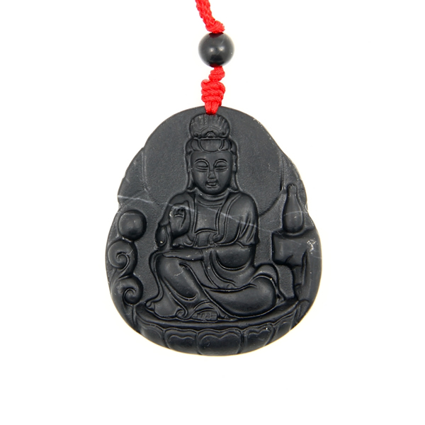觀音砭石項墜/吊墜,砭石掛墜圖2