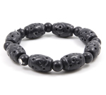 泗濱砭石柱孔珠手鏈(大) 