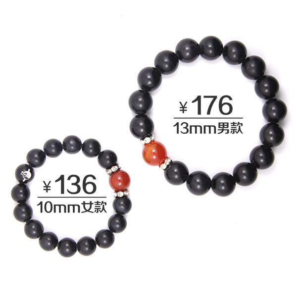 泗濱砭石紅瑪瑙手鏈(小),砭石手鏈圖3