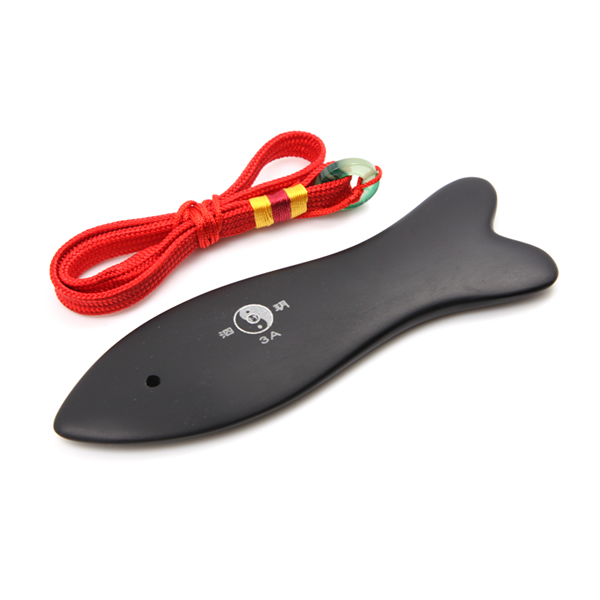 泗濱砭石魚型美容板,砭石刮痧板圖2