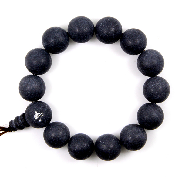 泗濱砭石情侶手串男款,砭石手鏈圖2