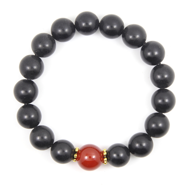 泗濱砭石瑪瑙男手鏈,砭石手鏈圖2