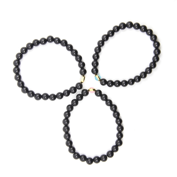 泗濱砭石貓眼手鏈7mm(藍),砭石手鏈圖2