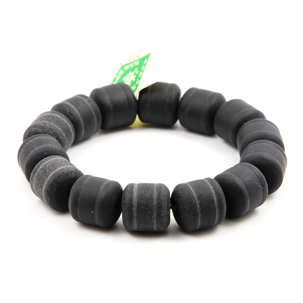 砭石桶珠男手鏈,砭石手鏈圖1