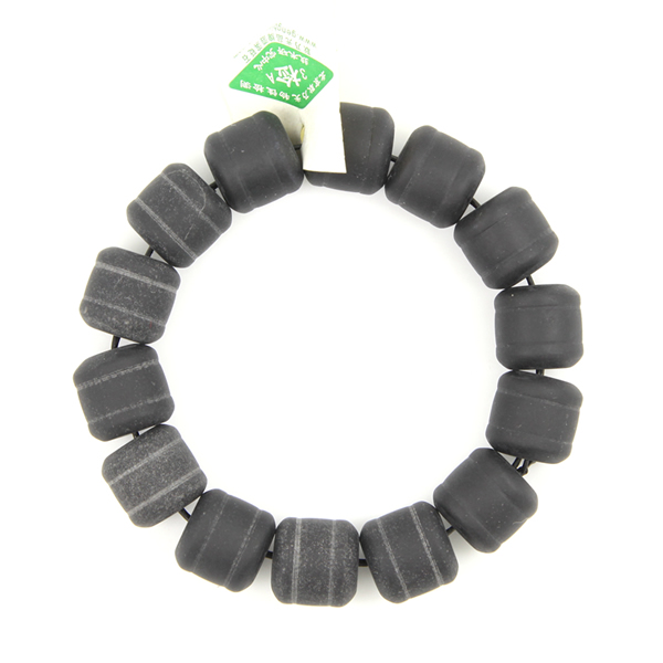 砭石桶珠男手鏈,砭石手鏈圖2