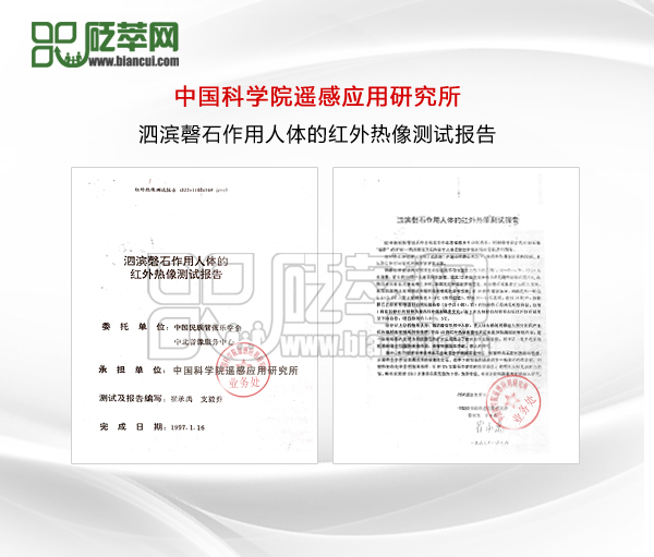 泗濱砭石作用人體的紅外熱像測試報告