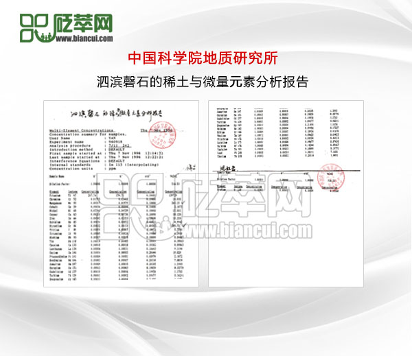 泗濱磬石的稀土與微量元素分析報告